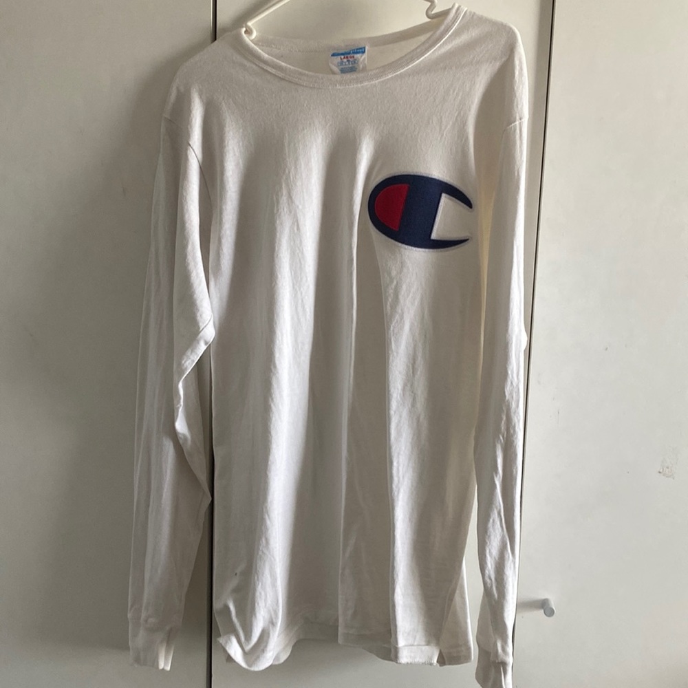 White champion long sleeve size L